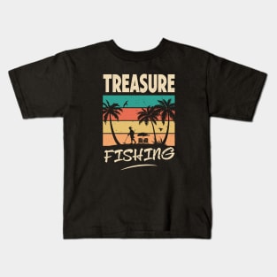 Treasure Fishing - Funny Metal Detecting for Dad Humor Kids T-Shirt